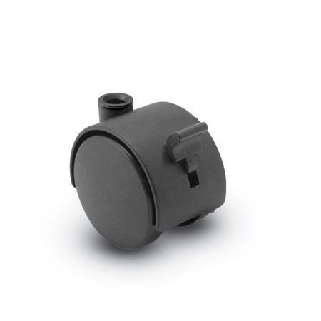 Caster; Twin; Swivel; 2" (50mm); Nylon; Stemless; Black; Zinc Body; 75#; Pedal Lock; Wheel; Hood (Receives Shepherd 5/16" x 1-1/4" stem) (Item #68634) Caster; Twin; Swivel; 2" (50mm); Nylon; Stemless; Black; Zinc Body; 75#; Pedal Lock; Wheel; Hood (Receives Shepherd 5/16" x 1-1/4" stem) (Item #68634)