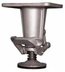 Floor Lock; For 6" Casters; Extended: 8-1/2"; Plate (5-1/4"x7-1/4"; holes: 3-3/8"x5-1/4" slotted to 4-1/8"x6-1/8"; 1/2" bolt); Use with 6" extreme duty casters. (Item #88848) Floor Lock; For 6" Casters; Extended: 8-1/2"; Plate (5-1/4"x7-1/4"; holes: 3-3/8"x5-1/4" slotted to 4-1/8"x6-1/8"; 1/2" bolt); Use with 6" extreme duty casters. (Item #88848)