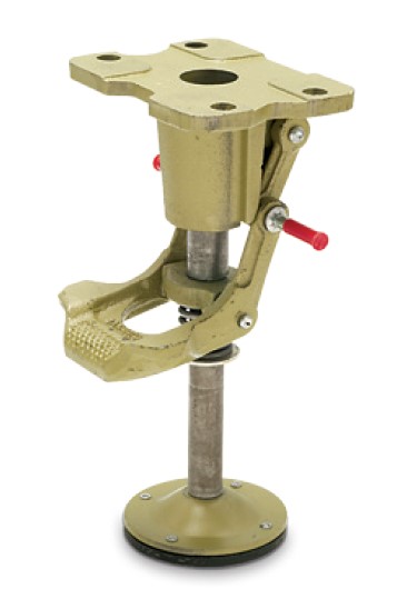 Floor Lock; Cast Iron; For 6" Casters; Extended: 7-3/4"; Plate (4-1/2"x6-1/4"; holes: 2-7/16"x4-15/16" slotted to 3-3/8"x5-1/4"; 1/2" bolt); Zinc Chromate (Item #87586) Floor Lock; Cast Iron; For 6" Casters; Extended: 7-3/4"; Plate (4-1/2"x6-1/4"; holes: 2-7/16"x4-15/16" slotted to 3-3/8"x5-1/4"; 1/2" bolt); Zinc Chromate (Item #87586)