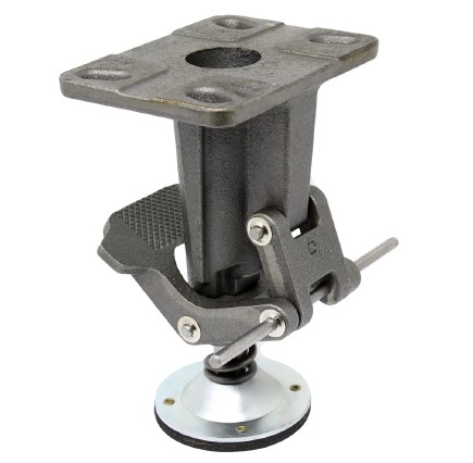 Floor Lock; For 8" Casters; Extended: 10-1/4"; Plate; 4-1/2"x6-1/4" (holes: 2-7/16"x4-15/16" slotted to 3-3/8"x5-1/4"; 1/2" bolt); (Item #89166) Floor Lock; For 8" Casters; Extended: 10-1/4"; Plate; 4-1/2"x6-1/4" (holes: 2-7/16"x4-15/16" slotted to 3-3/8"x5-1/4"; 1/2" bolt); (Item #89166)