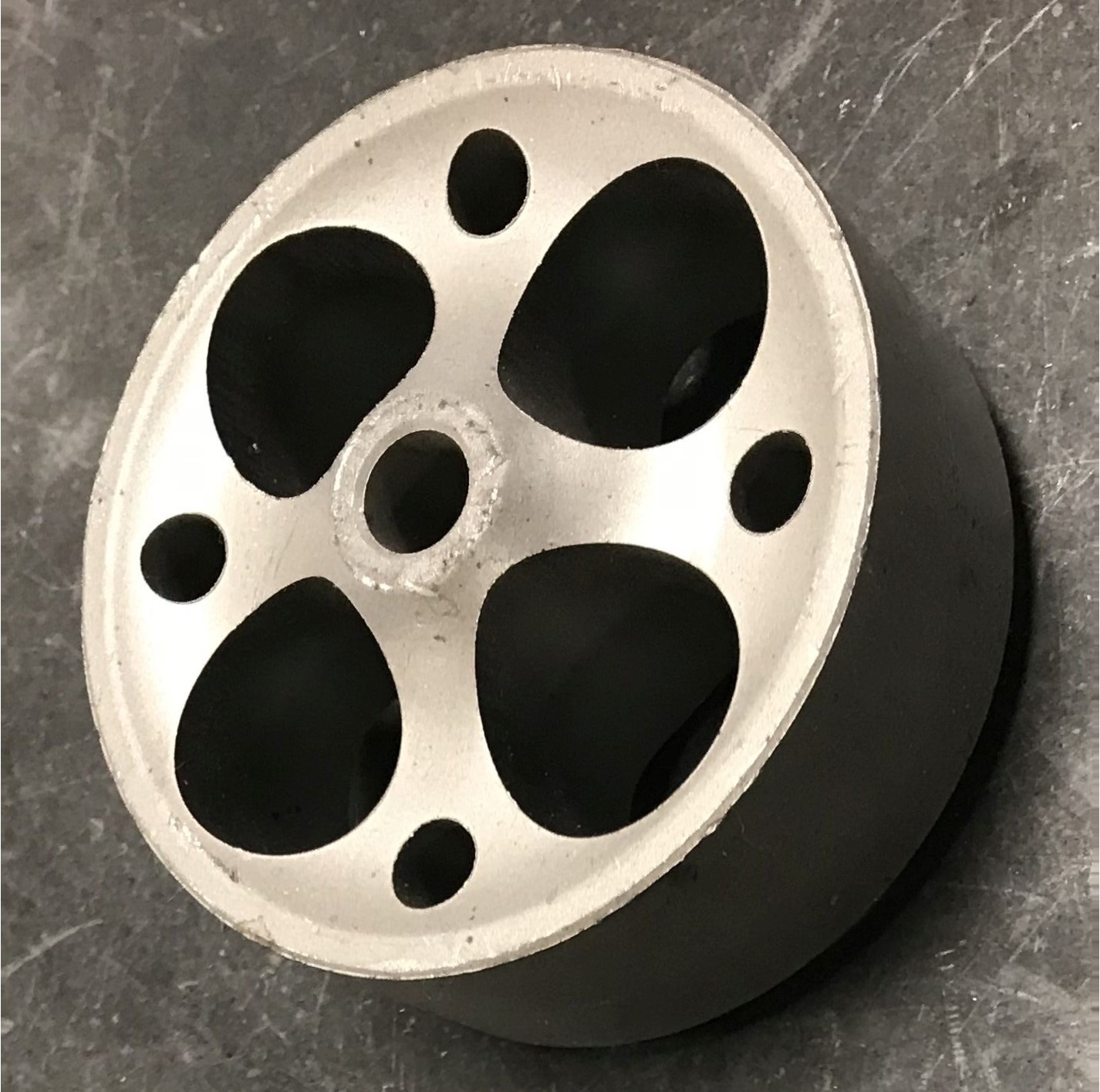 Wheel; 3" x 1-1/4"; Sintered Iron; Plain bore; 3/8" Bore; 1-9/16" Hub Length; 350#; High Temp (2500 F). Vintage appearance. (Item #87888) Wheel; 3" x 1-1/4"; Sintered Iron; Plain bore; 3/8" Bore; 1-9/16" Hub Length; 350#; High Temp (2500 F). Vintage appearance. (Item #87888)