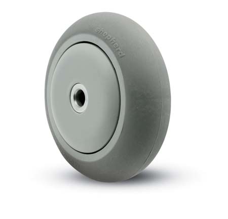 Wheel; 5" x 1-1/4"; ThermoPlastic Rubber Donut (Gray); Precision Ball Brng; 3/8" Bore; 1-9/16" Hub Length; 300#; Bearing Cover (Item #88172) Wheel; 5" x 1-1/4"; ThermoPlastic Rubber Donut (Gray); Precision Ball Brng; 3/8" Bore; 1-9/16" Hub Length; 300#; Bearing Cover (Item #88172)