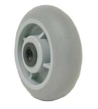 Wheel; 4" x 2"; ThermoPlstc Rbr Donut (Gray); Plain bore; 1-3/16" Bore; 2-3/16" Hub Length; 350# (Item #88906) Wheel; 4" x 2"; ThermoPlstc Rbr Donut (Gray); Plain bore; 1-3/16" Bore; 2-3/16" Hub Length; 350# (Item #88906)