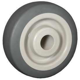 Caster; Swivel; 6" x 2"; ThermoPlastic Rubber Donut (Gray); Grip Ring (7/16" x 1-3/8"); Zinc; Roller Brng; 400# (Item #63425)