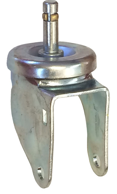 Yoke, Axle and Nut; Swivel; 4" x 1-1/4"; Grip Ring (7/16" x 1-1/4"); Zinc; 3/8" Bore; 1-9/16" Hub Length; 350#; Dustcap (Item #87565)