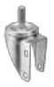 Yoke; Swivel; 6" x 2"; Threaded Stem (1/2"-13TPI x 1-1/2"); Zinc; 1/2" Bore; Fork spacing 2-1/2"; 375# (Axle is 88964) (Item #89075)