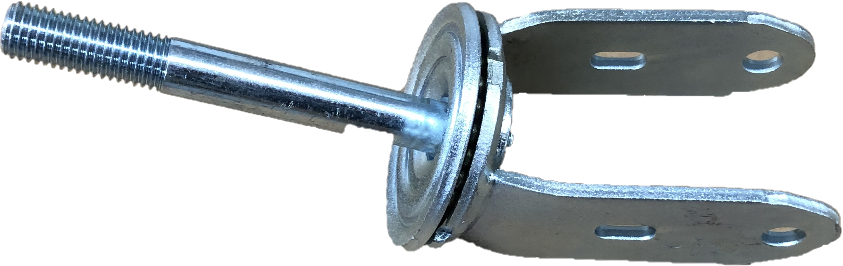 Yoke; Swivel; 6" x 2"; Threaded Stem; 3/4"-10TPI x5-1/2" (2" threaded); Zinc; 1/2" Bore; 2-1/2" Hub Length; 1200# (Item #87893)