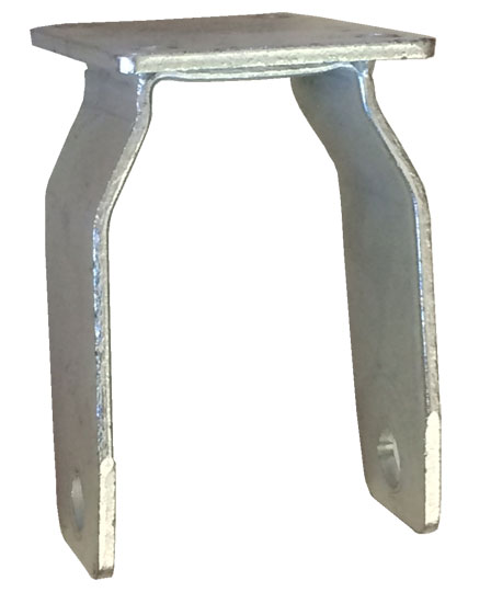 Yoke; Rigid; 10" x 3"; Plate (4-1/2"x6-1/4"; holes: 2-7/16"x4-15/16" slotted to 3-3/8"x5-1/4"; 1/2" bolt); Zinc; 3/4" Bore; 3-5/8" Hub Length; 2000# (Item #87761)