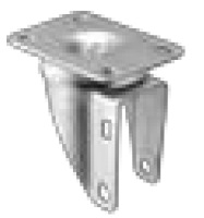 (image for) Yoke; Swivel; 5" x 1-1/4"; Plate (3-1/8"x4-1/8"; holes: 1-3/4"x3" slots to 2-3/8"x3-3/8"; 3/8" bolt); Zinc; 3/8" Bore; 1-9/16" Hub Length; 350# (Item #87600)