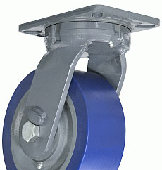 Yoke; Swivel; 8" x 3"; Plate (5"x7-1/4"; holes: 3-3/8"x5-1/4" slotted to 4-1/8"x6-1/8"; 1/2" bolt); Gray Enamel; 3/4" Bore; 3-1/4" Hub Length; 6000#; Kingpinles (Item #88856) Yoke; Swivel; 8" x 3"; Plate (5"x7-1/4"; holes: 3-3/8"x5-1/4" slotted to 4-1/8"x6-1/8"; 1/2" bolt); Gray Enamel; 3/4" Bore; 3-1/4" Hub Length; 6000#; Kingpinles (Item #88856)