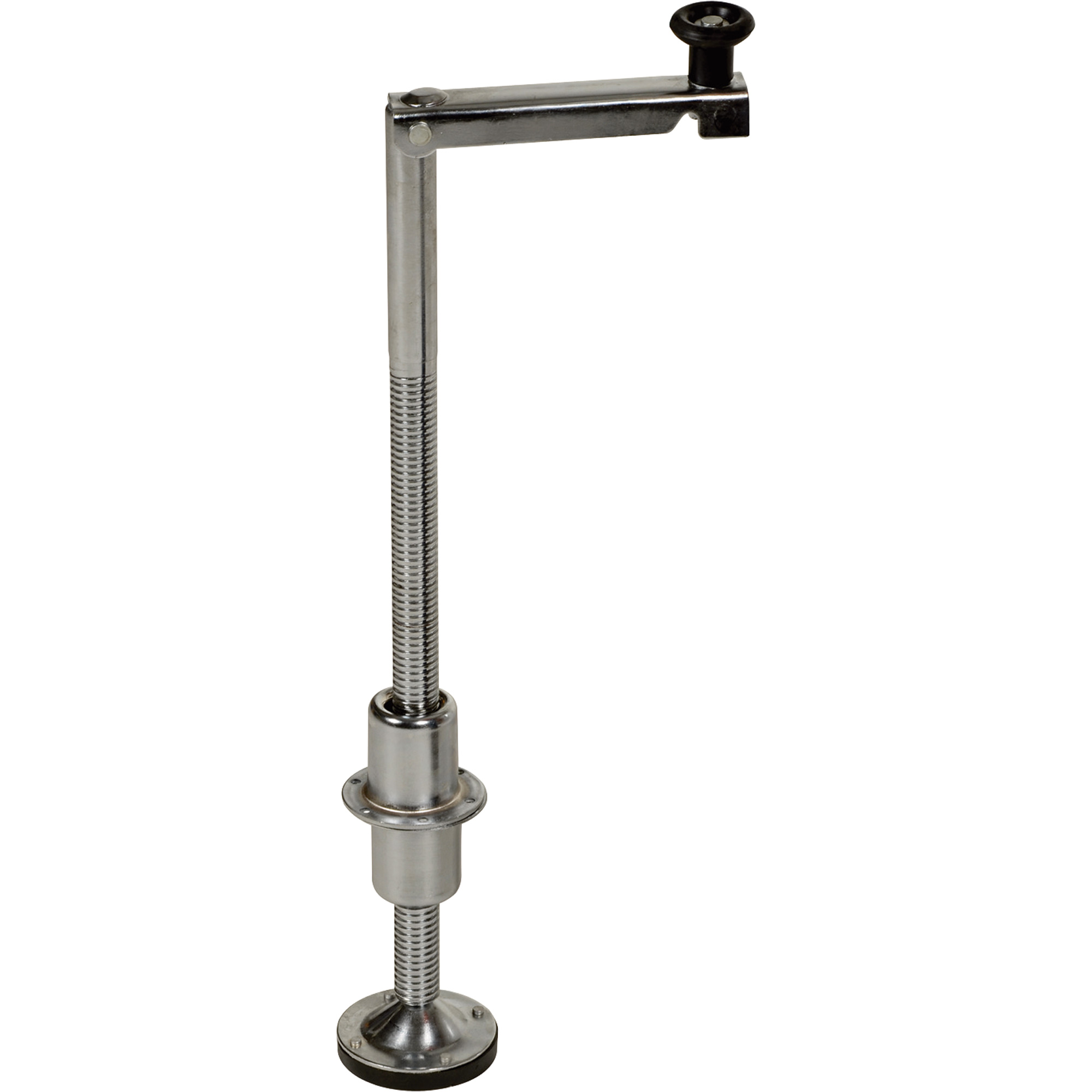 Leveling Jack; 26"; 17" Screw Travel; 4-1/2" Min Below Equipment Frame; 21-1/2" Max Ext height below Equipment Frame (Item #88075) Leveling Jack; 26"; 17" Screw Travel; 4-1/2" Min Below Equipment Frame; 21-1/2" Max Ext height below Equipment Frame (Item #88075)
