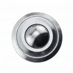 (image for) Ball Transfer; 1-3/16"; Steel Main ball; Threaded Stem (3/8"-16TPI x 1"); Carbon Steel housing; 750#; 17/32" load height; Hi temp (400 deg) (Item #87654)