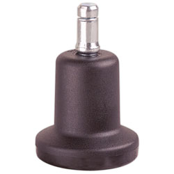 Glide; 2-3/8 tall with 2-3/16 base; Black Nylon; Grip Ring; (7/16x3/4); 130#; Bell Shape; Also avail with felt pads. (Item #89309)