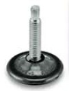 Glide; Base is 3/16 tall x 1-1/4 diam; Phenolic; Threaded Stem (5/16-18TPI x 1-1/2); Black; 100# (Item #89232)
