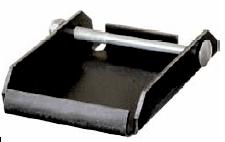 Caster Quick Change Plate; weld-on or bolt-on style; Steel; for Plate 4"x4-1/2"; Unplated; Receiving width 4-1/8". 5/32" Thick. [NOT COMPATIBLE with Pos Locks] (Item #88960)