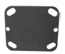 Caster Shim Plate; Bolt-on Pad; 4"x4-1/2"; .175" thick; unplated Steel; Fits Caster Plate (4"x4-1/2"; holes: 2-5/8"x3-5/8" slotted to 3"x3"; 3/8" bolt) (Item #88526) Caster Shim Plate; Bolt-on Pad; 4"x4-1/2"; .175" thick; unplated Steel; Fits Caster Plate (4"x4-1/2"; holes: 2-5/8"x3-5/8" slotted to 3"x3"; 3/8" bolt) (Item #88526)