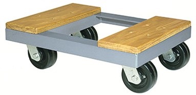 Dollies; 24" L x 18" W x 7-1/2" H; Metal (1-/4" Angle Steel Frame); Hardwood Contact Boards; 5" x 2" Phenolic Swivel Casters; Roller Brngs 3000# (Item #87658) Dollies; 24" L x 18" W x 7-1/2" H; Metal (1-/4" Angle Steel Frame); Hardwood Contact Boards; 5" x 2" Phenolic Swivel Casters; Roller Brngs 3000# (Item #87658)