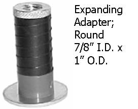(image for) Caster; Swivel; 4" x 1"; Polyolefin; Expandable Adaptor (.852" - .927" ID Tubing); Zinc; Oillite/ Delrin Brng; Wgt Cap: 220# (Item #69934)