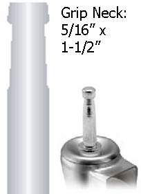 (image for) Caster; Twin; Swivel; 2in (50mm); Nylon; Grip Neck; 5/16x1-1/2; Antique; Zinc Body; 75#; Pedal Lock; Wheel; Hood (Item #68086)