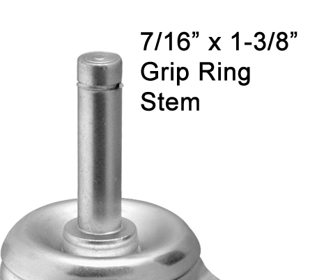 (image for) Caster; Swivel; 5" x 1-1/4"; Thermoplastized Rubber (Gray); Grip Ring (7/16"x1-3/8"); Zinc; Plain bore; 300# (Item #66530)