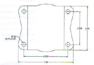 (image for) Caster; Rigid; 5" x 2-1/16" (6"x2-11/16"); Singled Flanged Ductile Steel; Plate (6"x7- Plate (6"x7-1/2"; holes: 4-1/2"x6"; 1/2" bolt); Zinc; Roller Brng; 6000# (Item #65652)