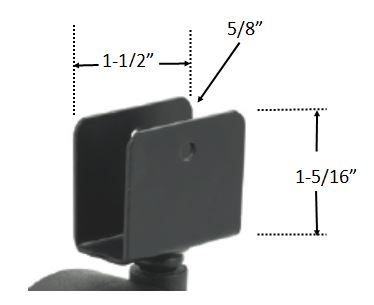 (image for) Caster; Twin Wheel; Swivel; 50mm; Nylon; U Bracket (5/8" ID); 1-5/16" High x 1-1/2" Long; Black; Steel Axle; 85#; Hood; Brake (Screw included) (Item #66435)